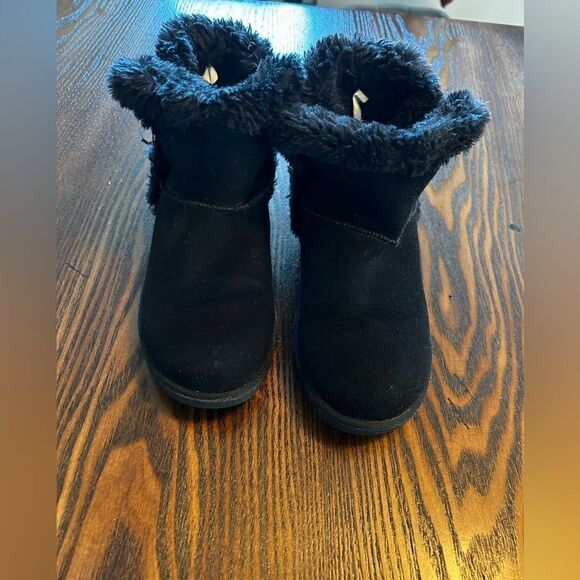 Makalu women’s 6m fur-lined boot black buckle booties - Picture 1 of 9